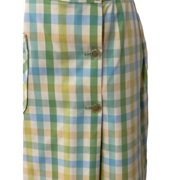 60s CULOTTES JANTZEN PASTEL PLAID ATHLEISURE MID-CENTURY SKORT TENNIS GOLF SZ 12 - Picture 10 of 12